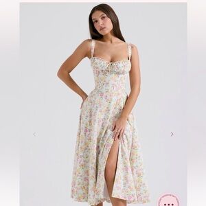 House of CB Carmen Floral Print Dress Size L cup D-E